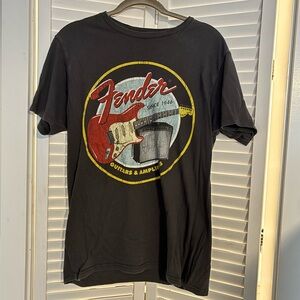 Fender Guitars Black and Red Graphic Tee